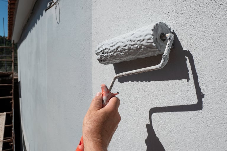 Professional exterior wall painting